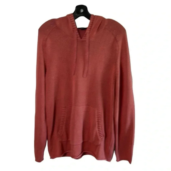 Chunky knit hoodie by Rails ,men Large,faded red ,like new!detailed,100 cotton - Picture 6 of 13